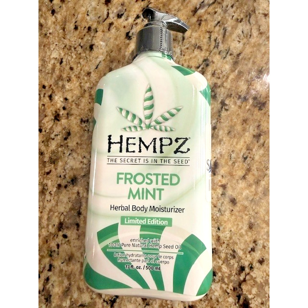 HEMPZ Frosted Mint Herbal Body Moisturizer Limited Edition 17 fl oz New & Sealed